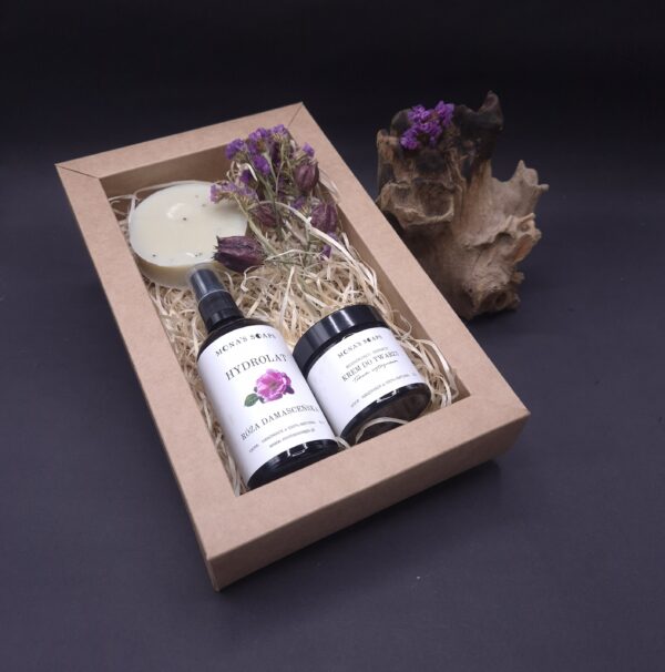 Zestaw upominkowy – Hydrolat ,krem do twarzy, mydełko